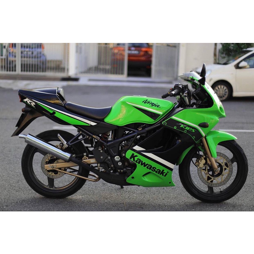 KAWASAKI NINJA DOUBLE R 150 RR BODY COVERSET STICKER TANAM GREEN COLOR ...