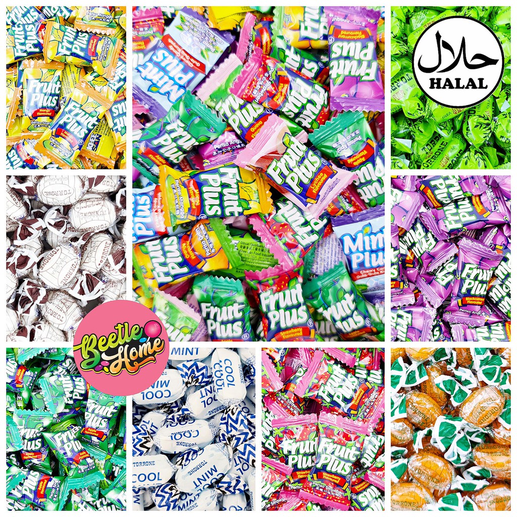 Fruit Plus Chewy Candy Torrone Top Orange Barley Mint Buttermint Choco