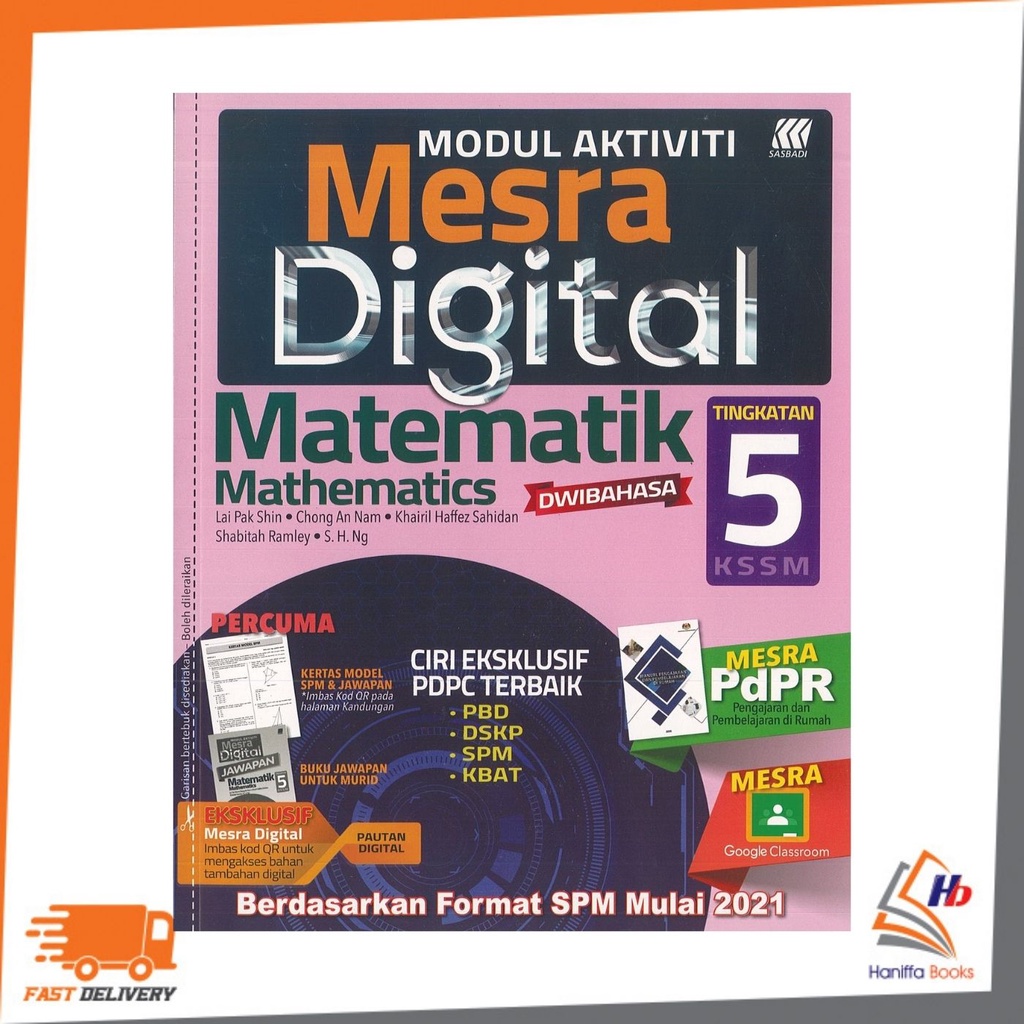 Sasbadi Modul Aktiviti Mesra Digital Matematik Dwibahasa Tingkatan 5 Kssm 9789837720237 Shopee Malaysia