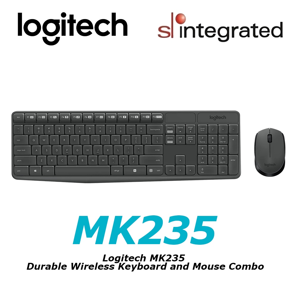 Logitech MK235 Durable Wireless Keyboard and Mouse Combo Shopee Malaysia