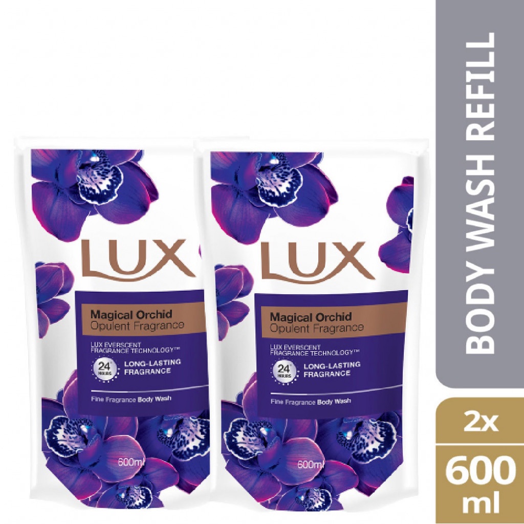 Lux Shower Gel Magical Orchid Body Wash Refill Pack 600ml x 2 Shopee