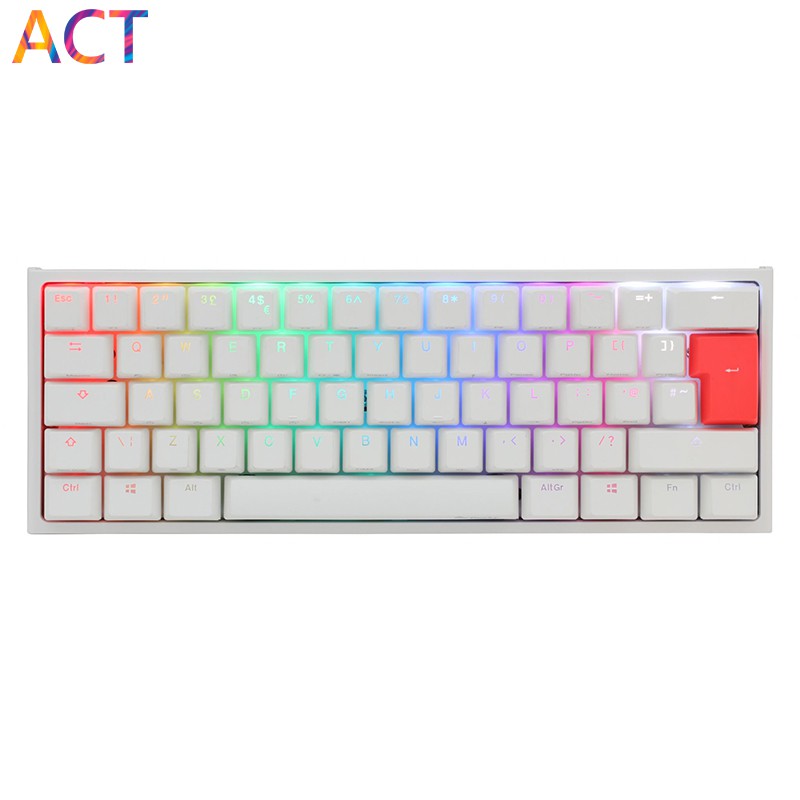 Ducky One 2 Mini White Rgb Led 60 Double Shot Pbt Mechanical Keyboard Mx Brown Shopee Malaysia