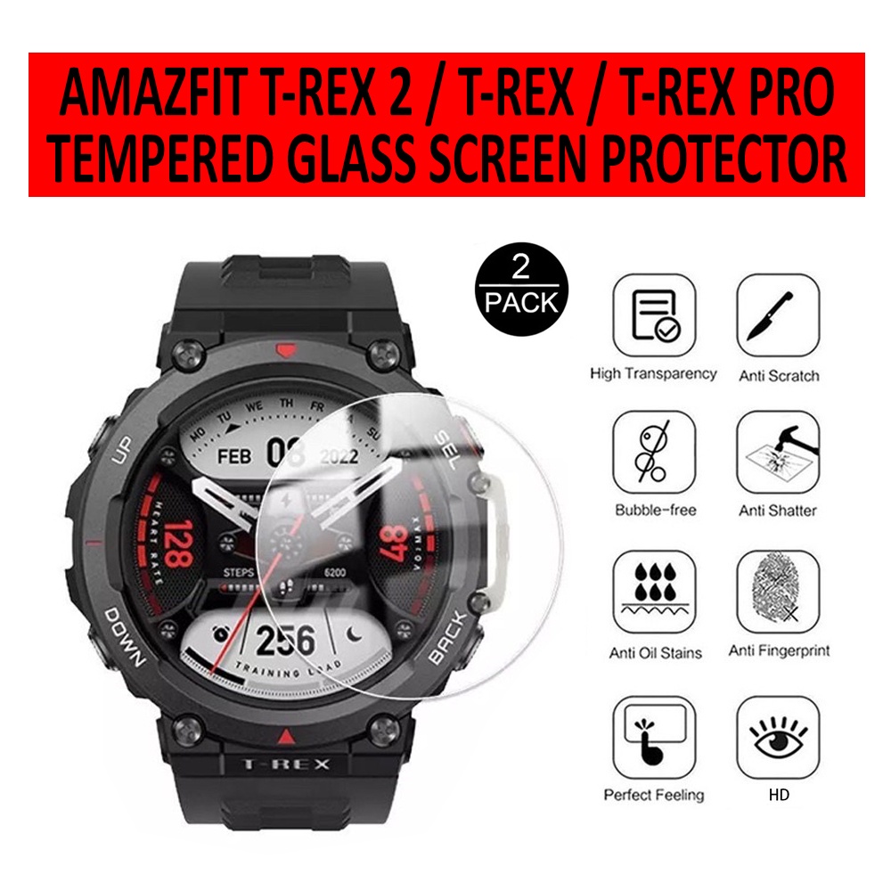 Amazfit T Rex 2 / T Rex Pro / T Rex Tempered Glass Trex 2 Trex Pro Trex ...