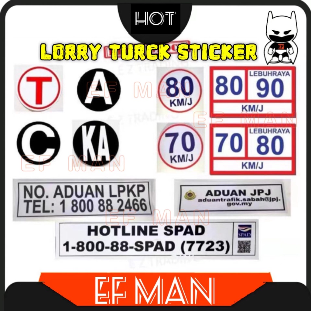 70 / 80 KM/J STICKER LEBUHRAYA LORRY LORI TRUCK CAR SPEED LIMIT 80 / 90 ...