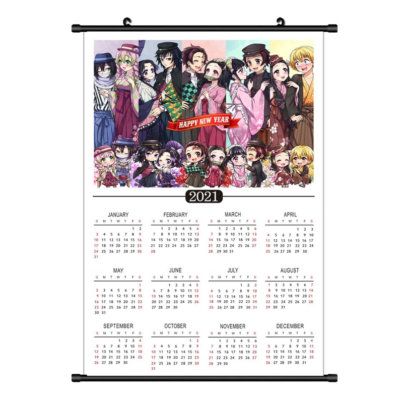 Jlickyhast 21 Anime Demon Slayer Kimetsu No Yaiba Desk Calendar Kamado Tanjirou Cartoon Figure Desk Calendars Daily Schedule Planner Shopee Malaysia