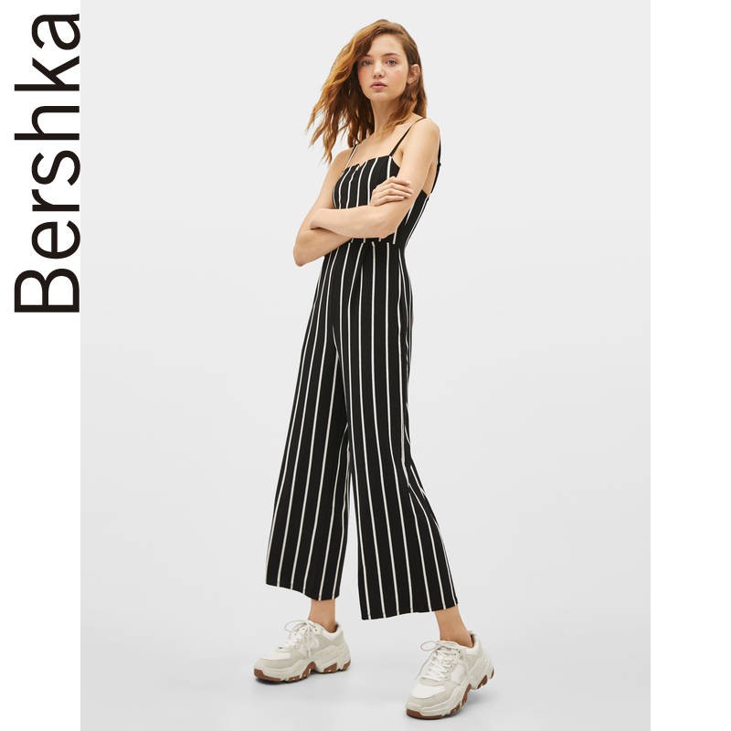 bershka black and white jumpsuit