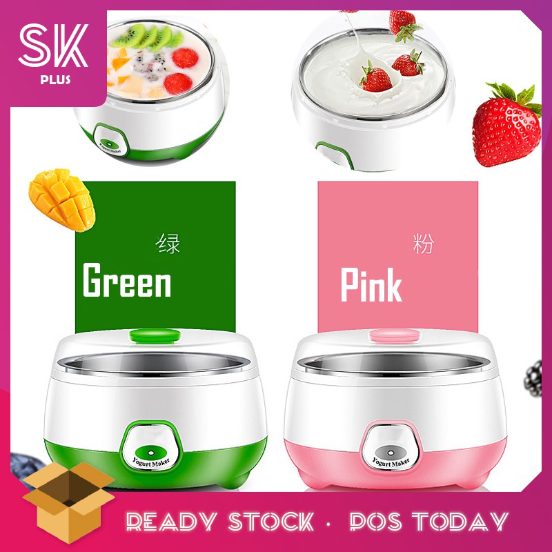 SKPLUS 1L Electric Automatic Yogurt Maker Machine Yoghurt DIY Tool Stainless Steel