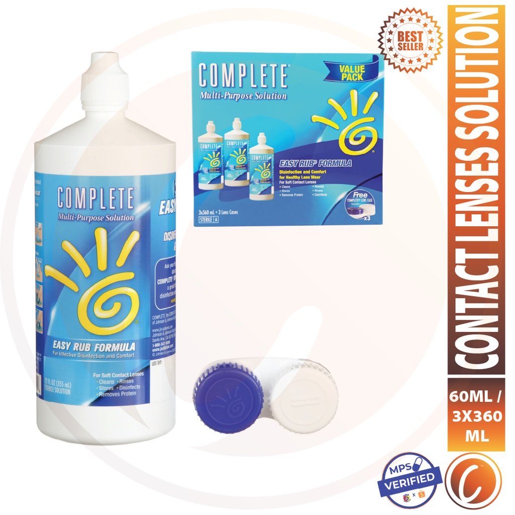 JOHNSON & JOHNSON COMPLETE MultiPurpose Solution Contact Lense Pencuci