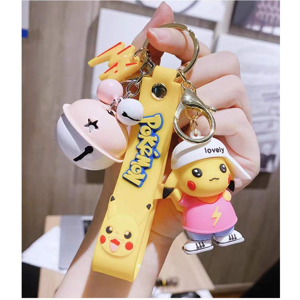 Birthday Gift Surprise Pikachu Anime Cartoon Car Keychain 生日礼物 惊喜 皮卡丘动漫卡通车钥匙扣