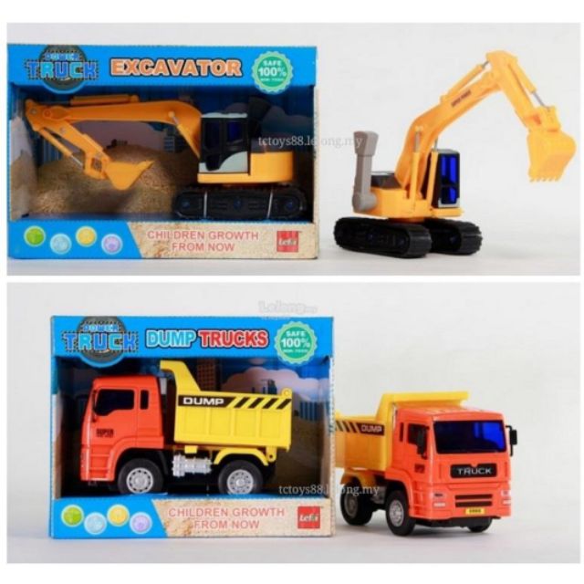 excavator and dump truck toy