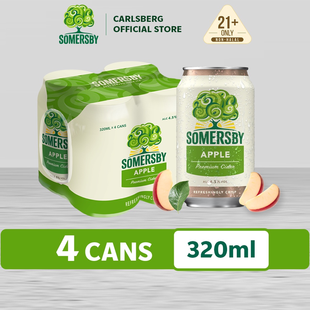Somersby Apple Cider Can Apple Flavoured Cider 4.5 Alcohol (320ml x 4