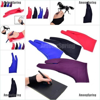 AmongSpring❥ 1Pc Two Finger Anti-Fouling Glove For Artist Drawing & Pen Graphic Tablet Pad