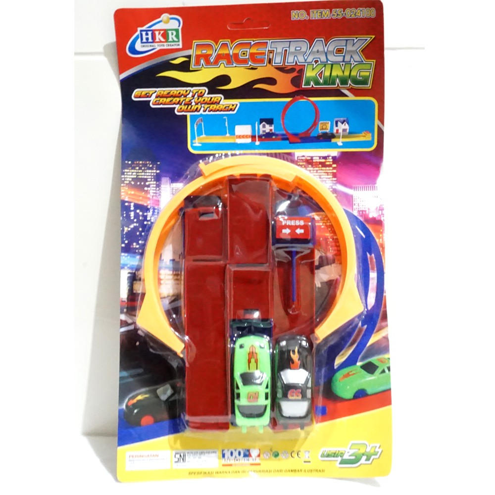 Toy Car Track Racing set Mica Packaging - Race Track King HKR 55-024