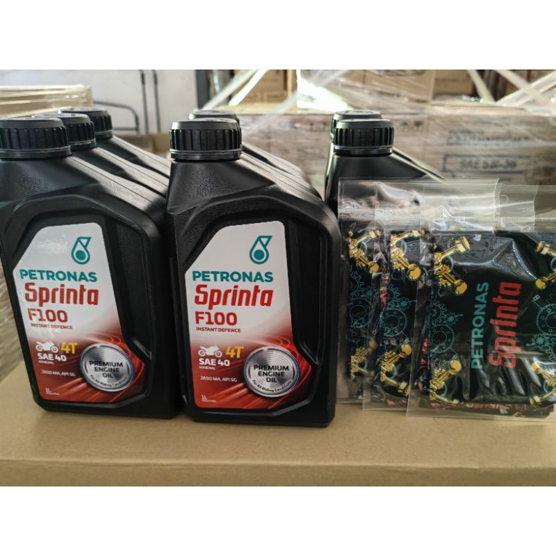 NEW PACKING PETRONAS SPRINTA F100 SAE 40 Motor Engine Oil 4T 1Liter