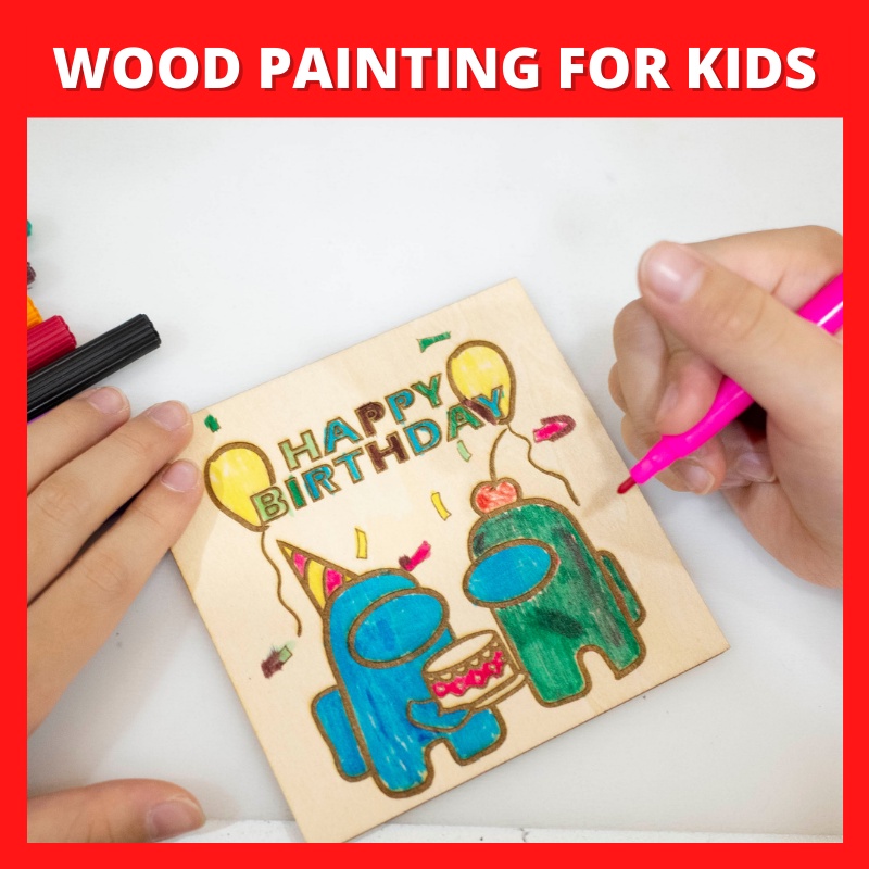 Wood Painting Board Kids/Educational DIY Children/Plywood Coloring