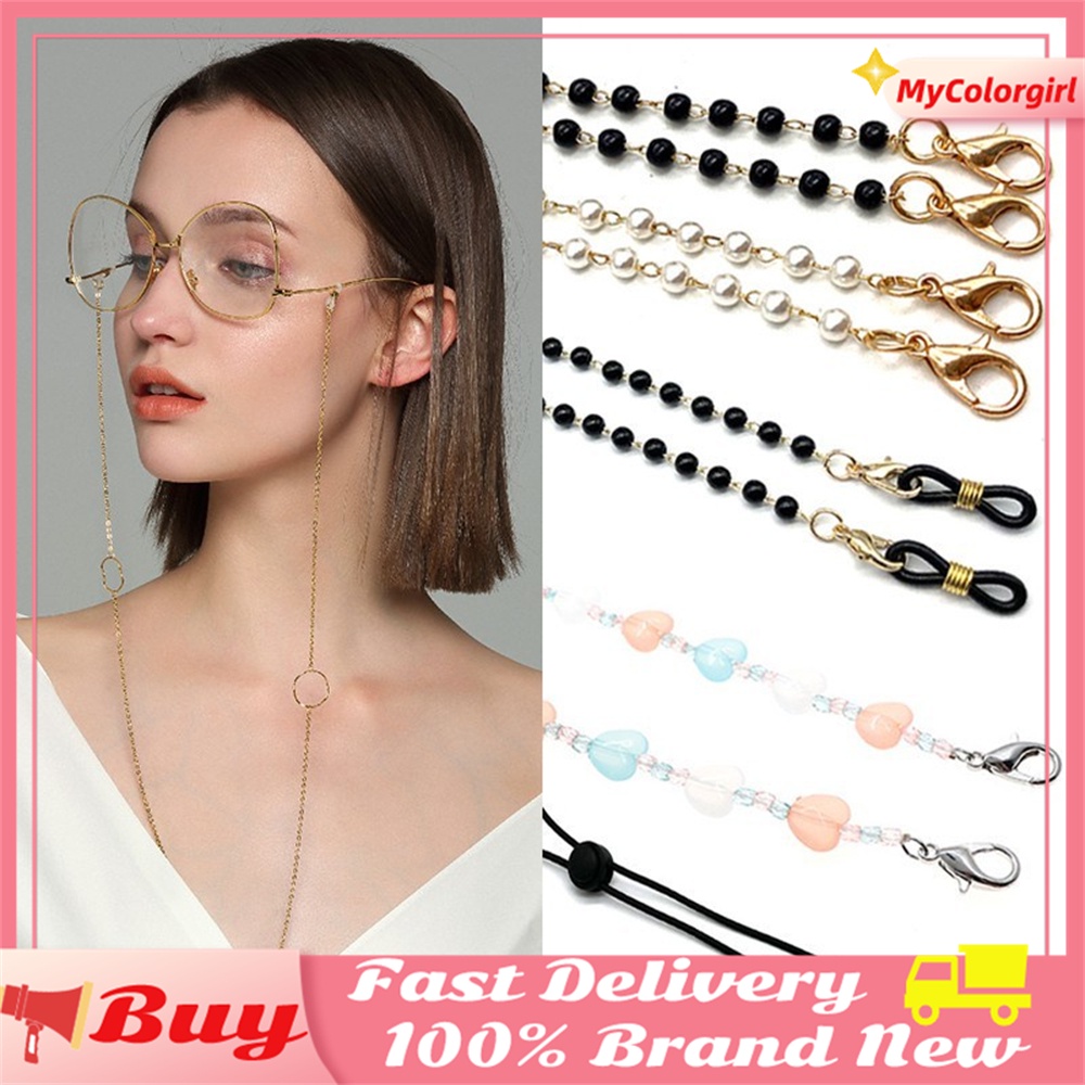 【Hot Products 】Face Mask Lanyard Glasses Lanyard Fashion Necklaces Pearl Necklaces Face Mask Lanyard Anti-lost