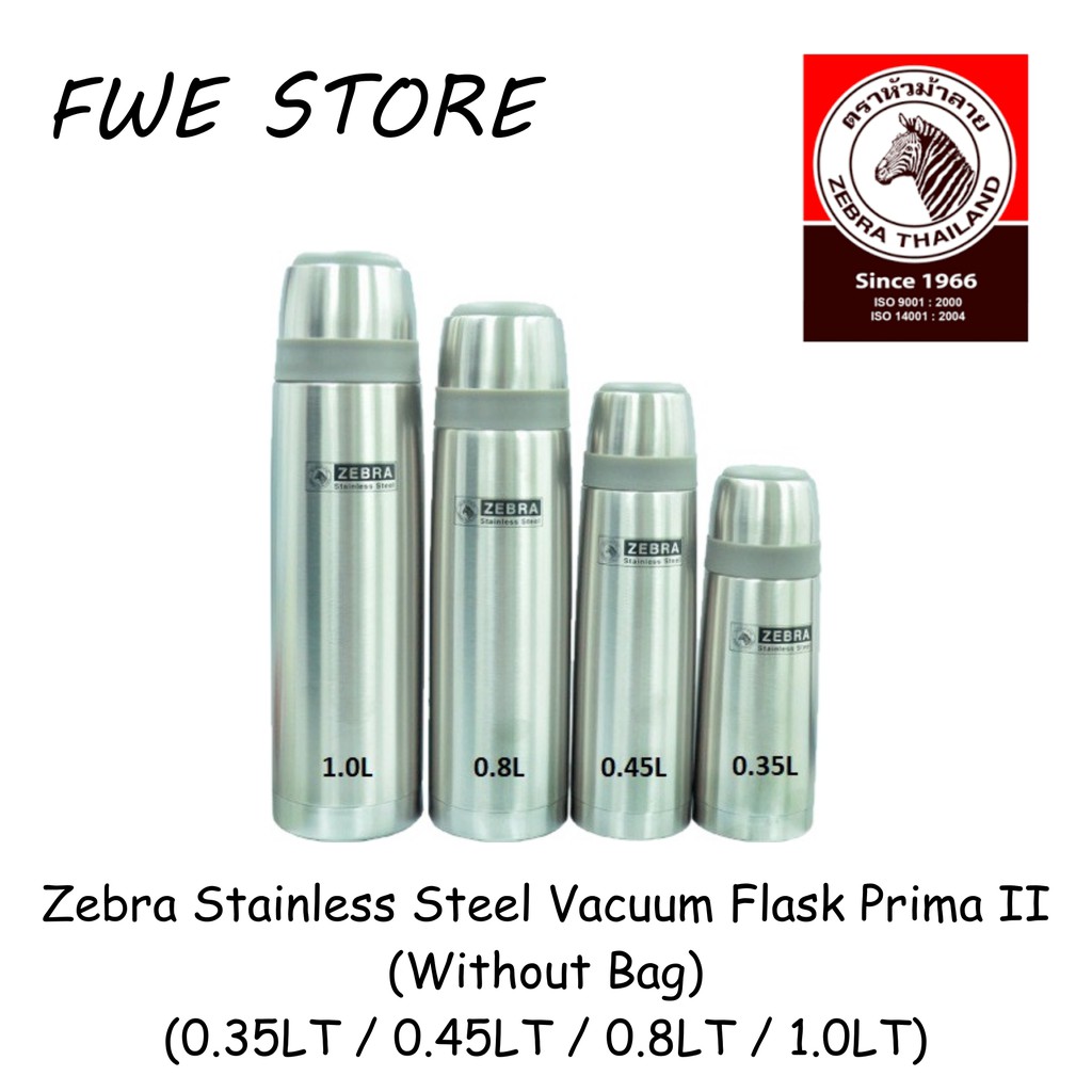 (100 Original) Zebra Stainless Steel Vacuum Flask Prima II (Without Bag) Shopee Malaysia