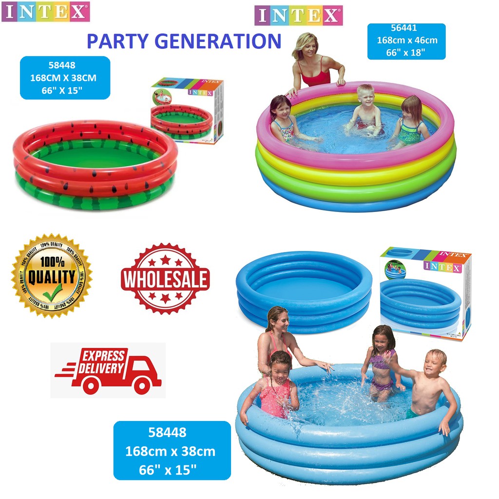?PROMOTION 58446 ?Inflatable Swimming Pool Kid Playground PVC Bath Basin  KOLAM KANAK Intex Pool | Shopee Malaysia
