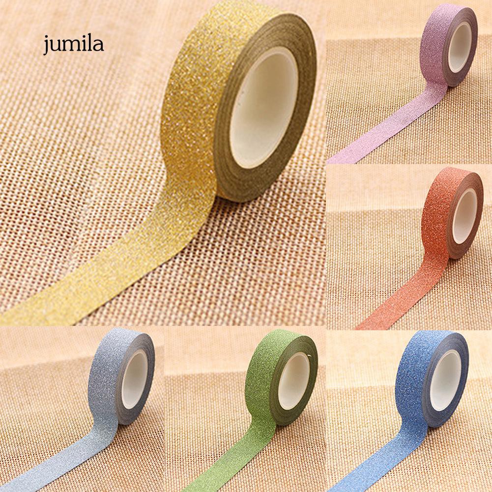 Jl 10m Glitter Washi Sticky Paper Masking Adhesive Tape Label