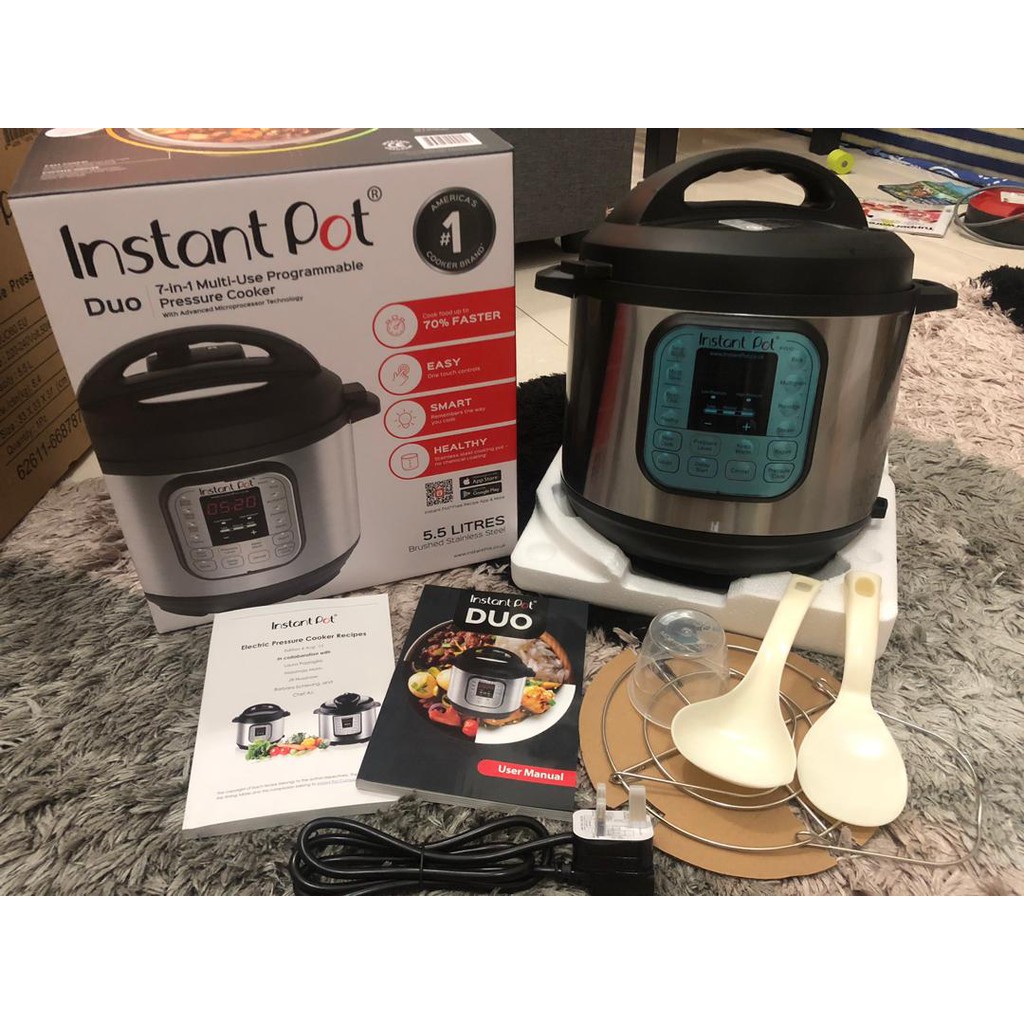 Instant Pot Duo V2 7 In 1 Electric Pressure Cooker 5 5l Shopee Malaysia