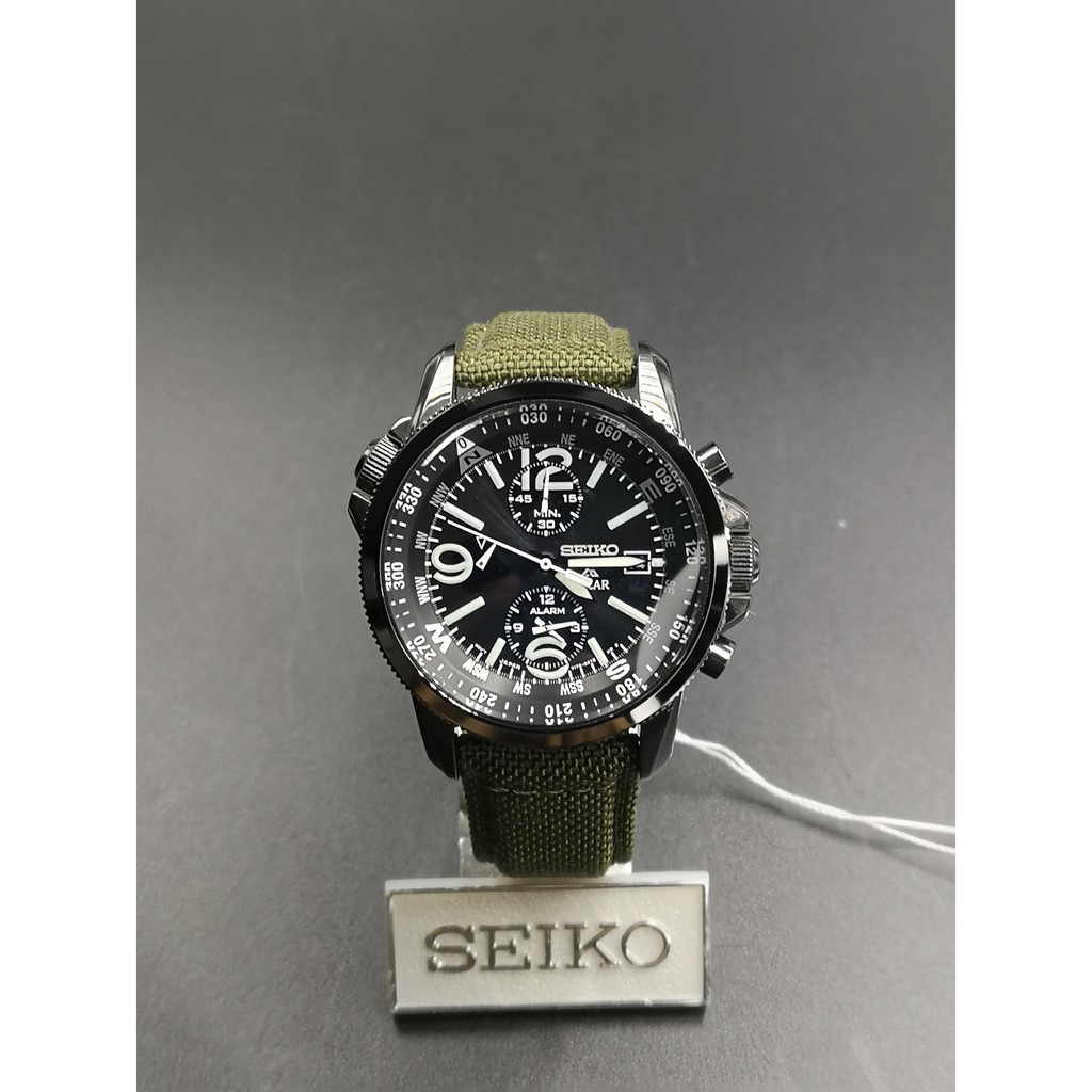 SSC295P1 - SEIKO PROSPEX SOLAR MILITARY CHRONOGRAPH GREEN NYLON | Shopee  Malaysia