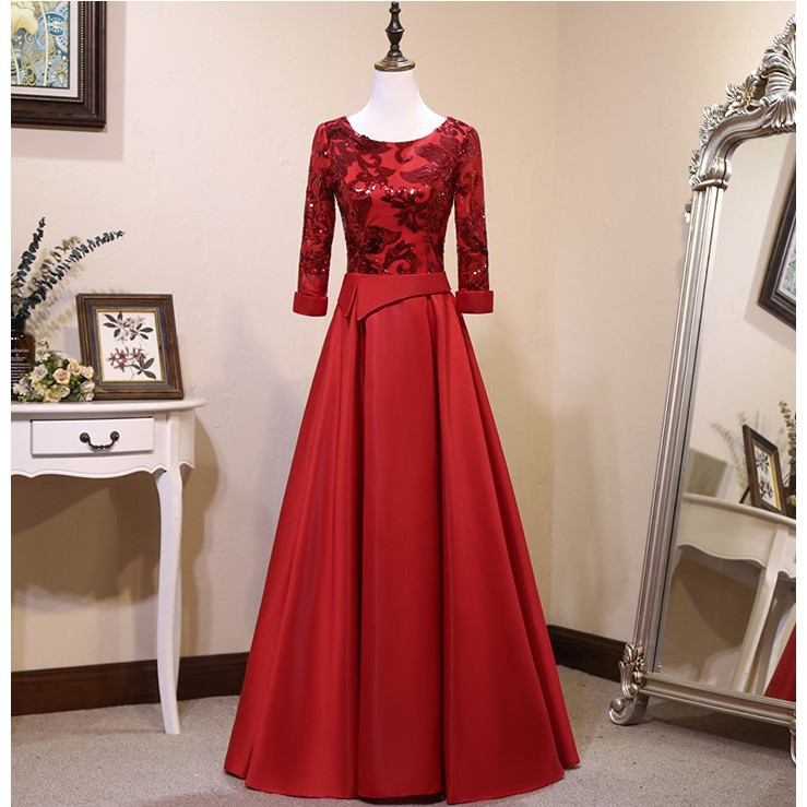 silk red maxi dress