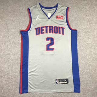 【4 styles】NBA jersey Detroit Pistons No.2 Cunningham gray blue and other styles baskeyball jersey