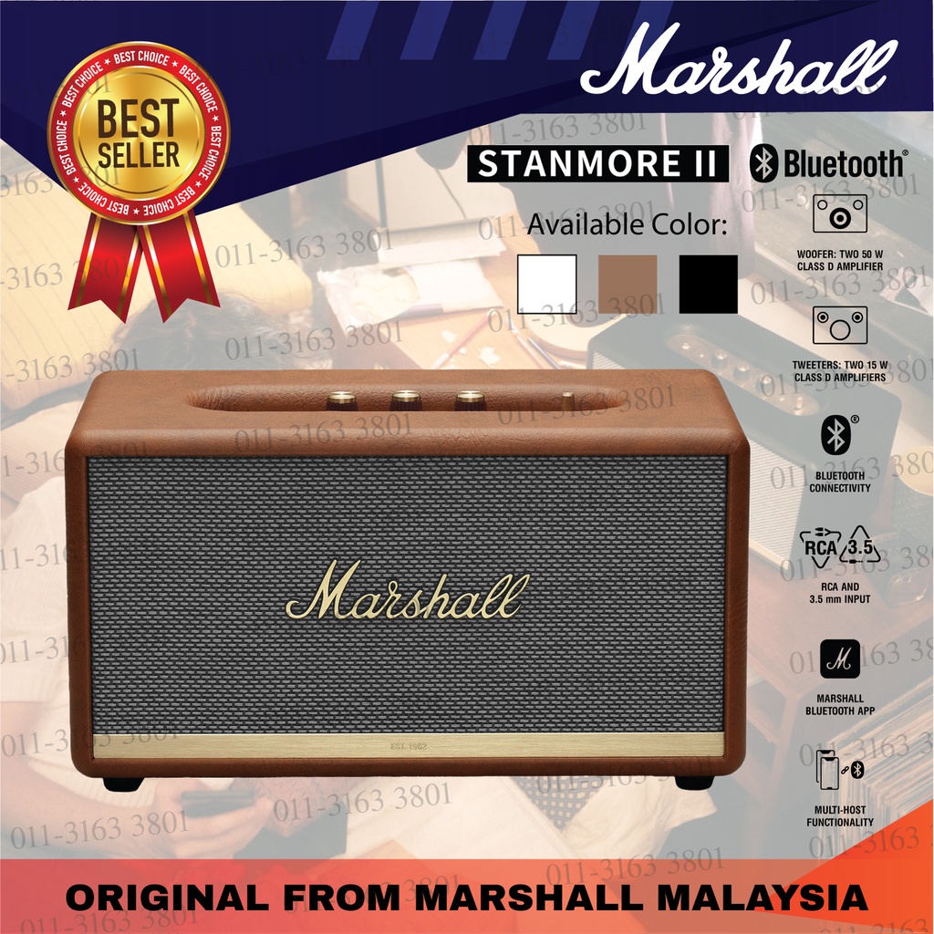 [ ORIGINAL MALAYSIA ] Marshall Stanmore II Bluetooth Speaker Stanmore 2 | Home Audio System | Amplifier