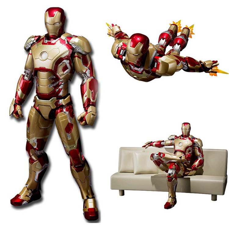 Shfiguarts Action Figure Iron Man Mark 42 Sofa Tony Stark Collection Toy Shopee Malaysia - roblox iron man mark 42