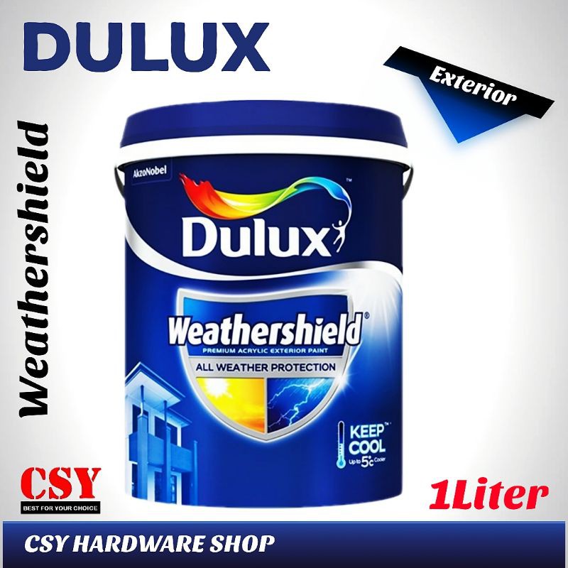 DULUX Weathershield Acrylic Exterior Wall Finish 1 Liter Shopee Malaysia