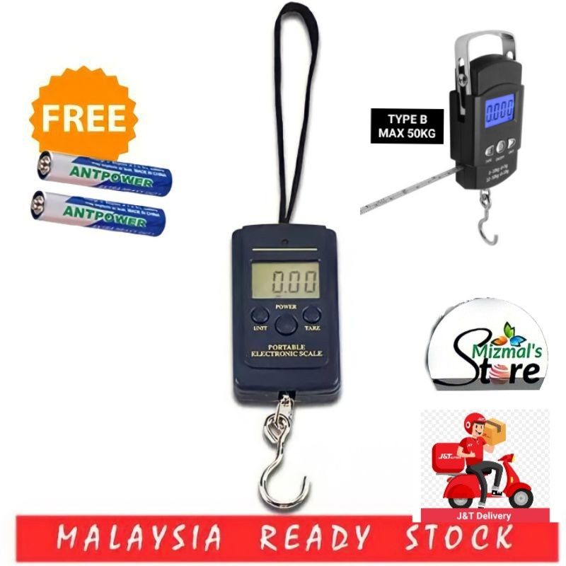 Portable 40kg/10g Electronic Pocket Scale Hanging Luggage Fishing