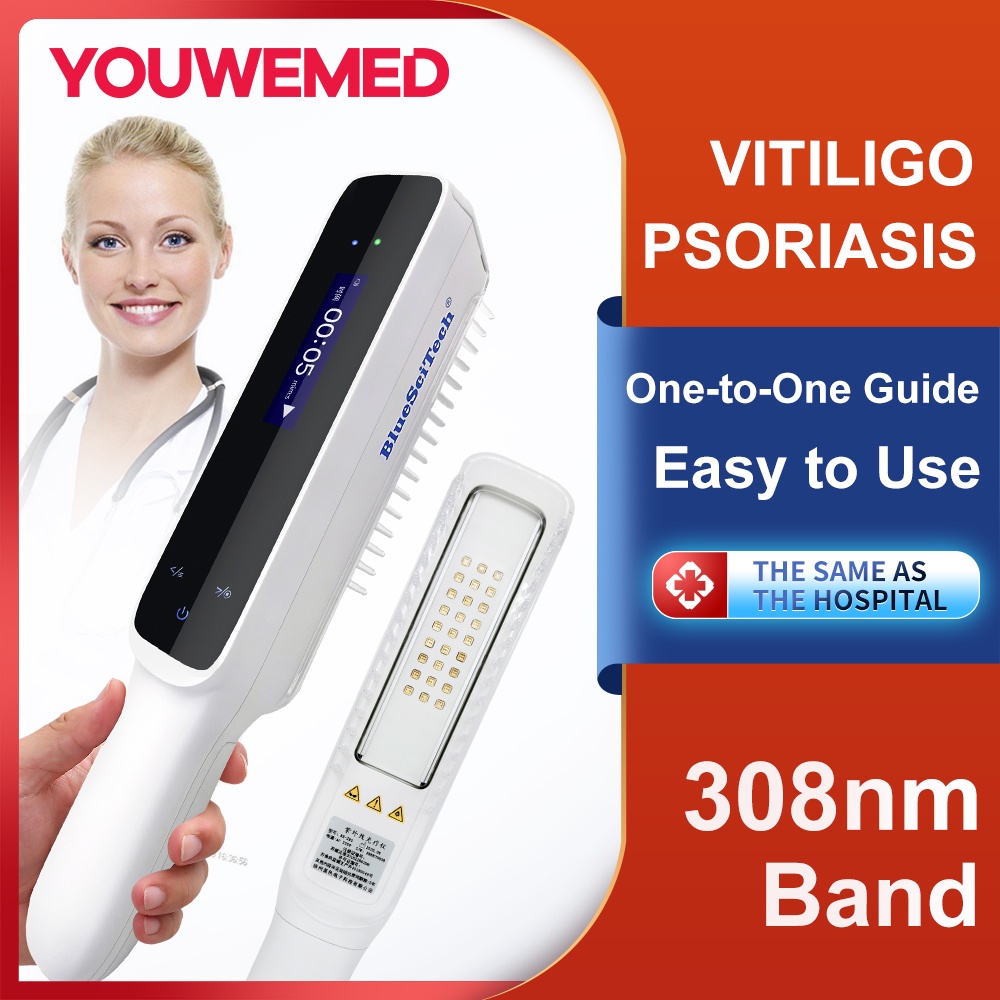YOUWEMED 308nm LED UVB Phototherapy Instrument UV Light for Psoriasis