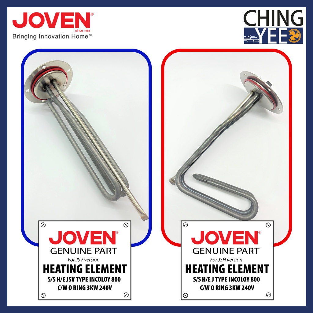 Joven Storage Water Heater Spare Part New Model Heating Element S/S H/E