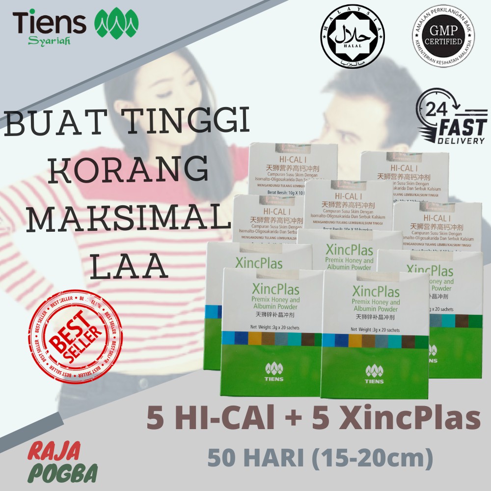 UBAT TINGGI TIENS / TIANSHI PENINGGI BADAN 5 HI-CAL + 5 