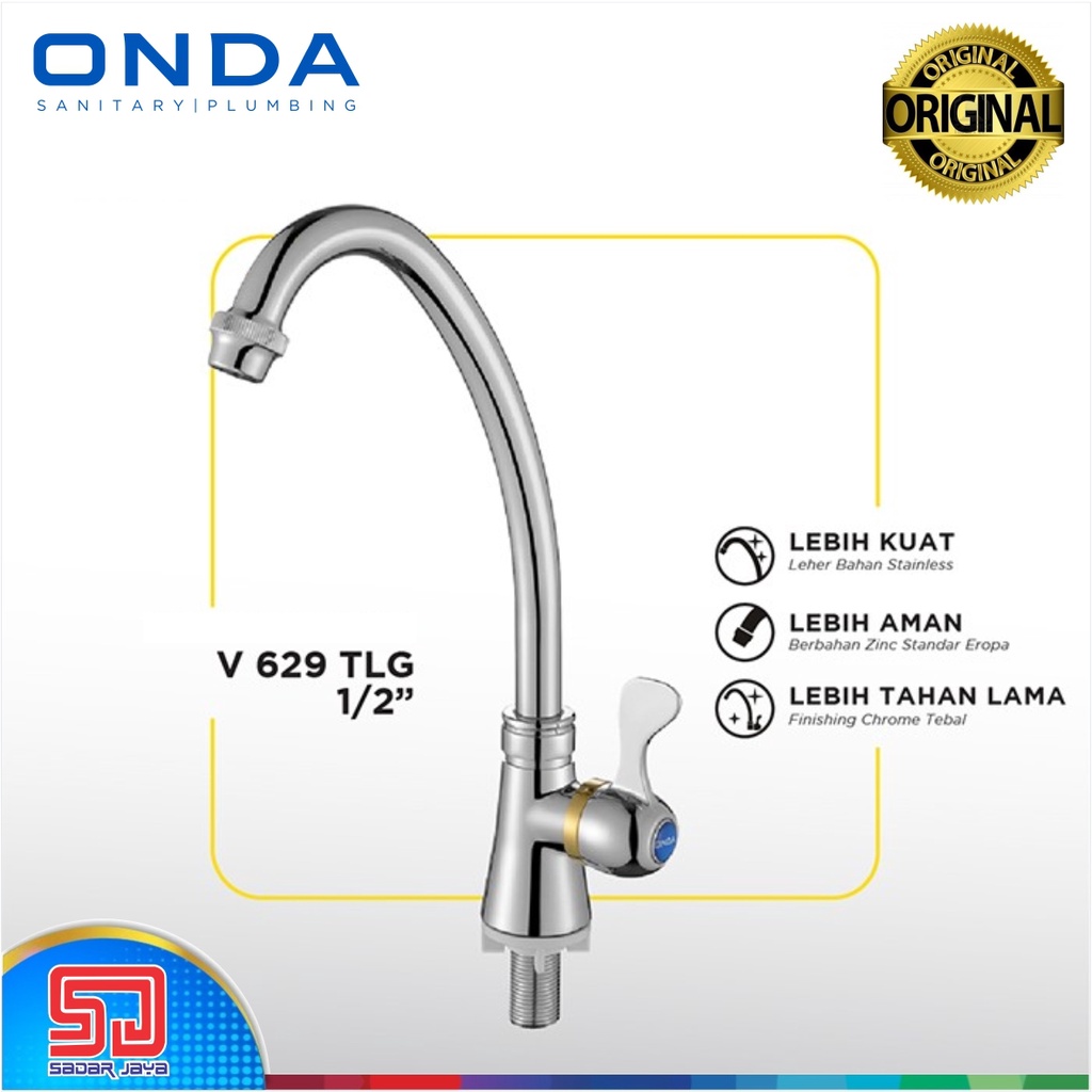 Onda V 629 TLG Kitchen Sink Tap Kitchen Faucet Goose Washing Dishes 1/2