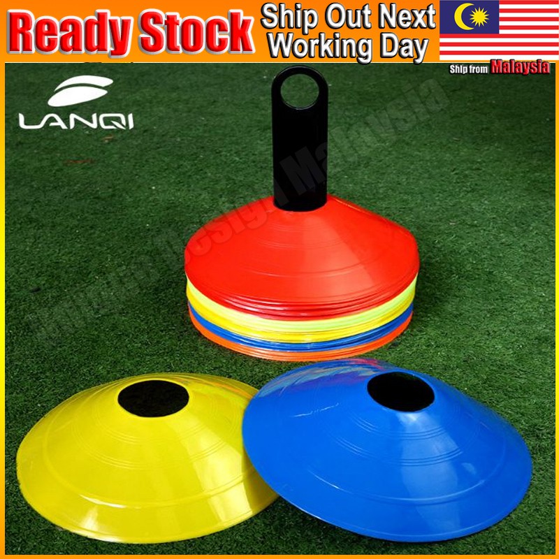 10pcs/set  Soccer Discs Bucket Marker Training Sign Flat Cones Marker DiscsL+q 