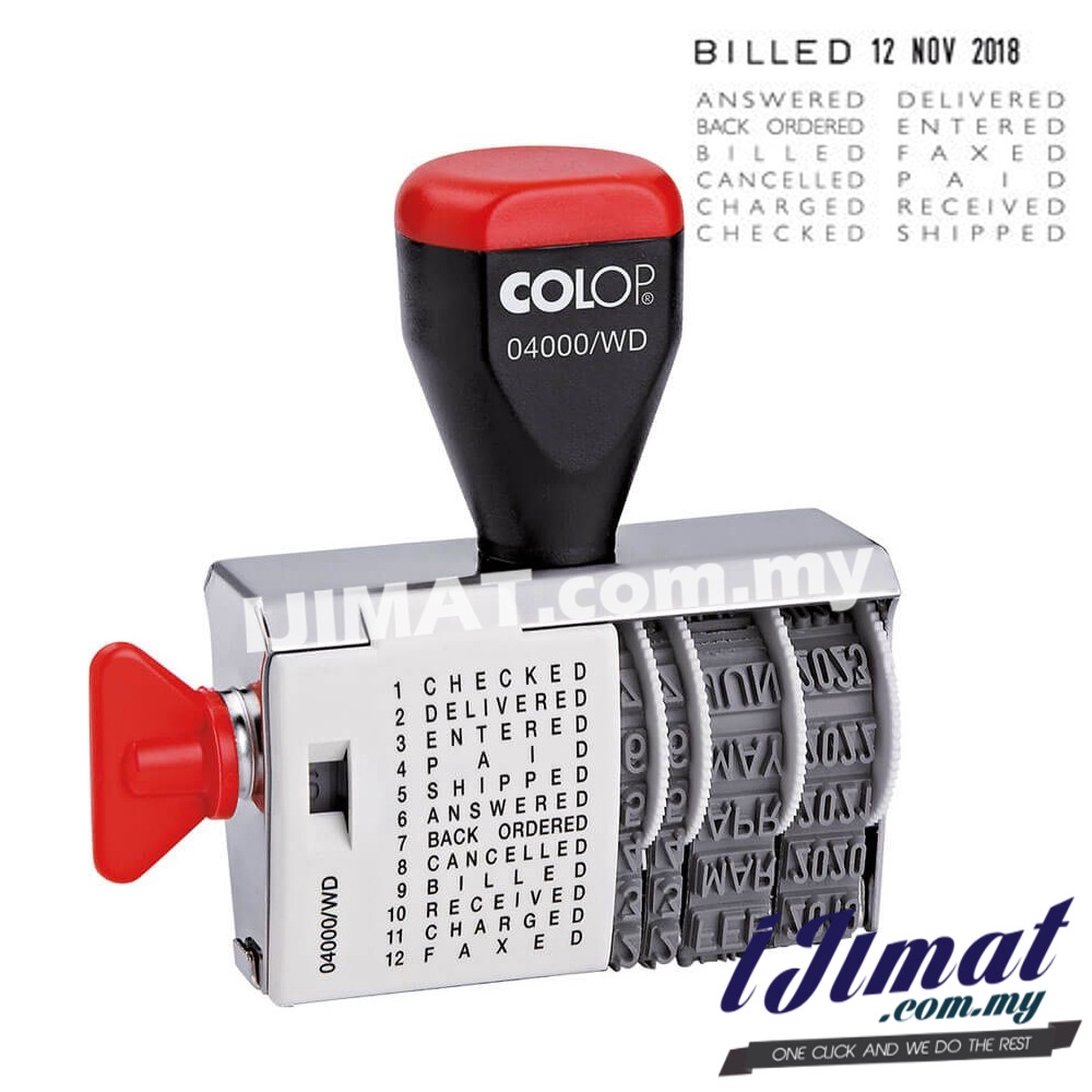 COLOP 04000/WD 04000WD Dial-a-Phrase Dater Stamp Date Chop Date Stamp