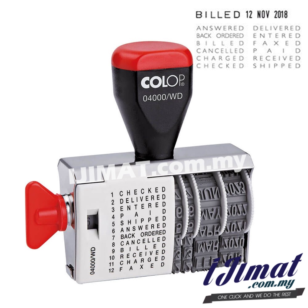 COLOP 04000/WD 04000WD Dial-a-Phrase Dater Stamp Date Chop Date Stamp ...