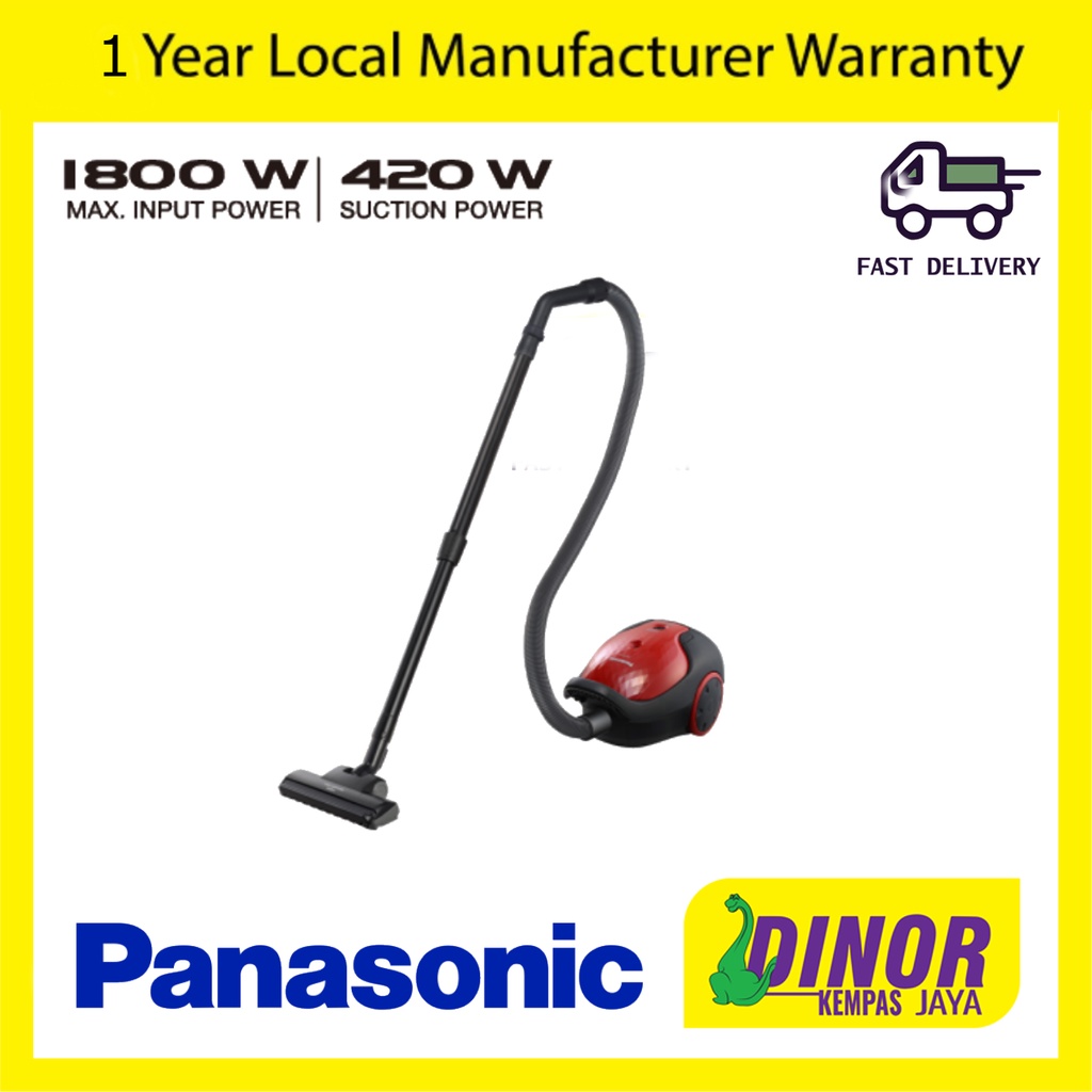 Panasonic Light & Powerful 1800W Bagged Vacuum Cleaner MCCG373RV47