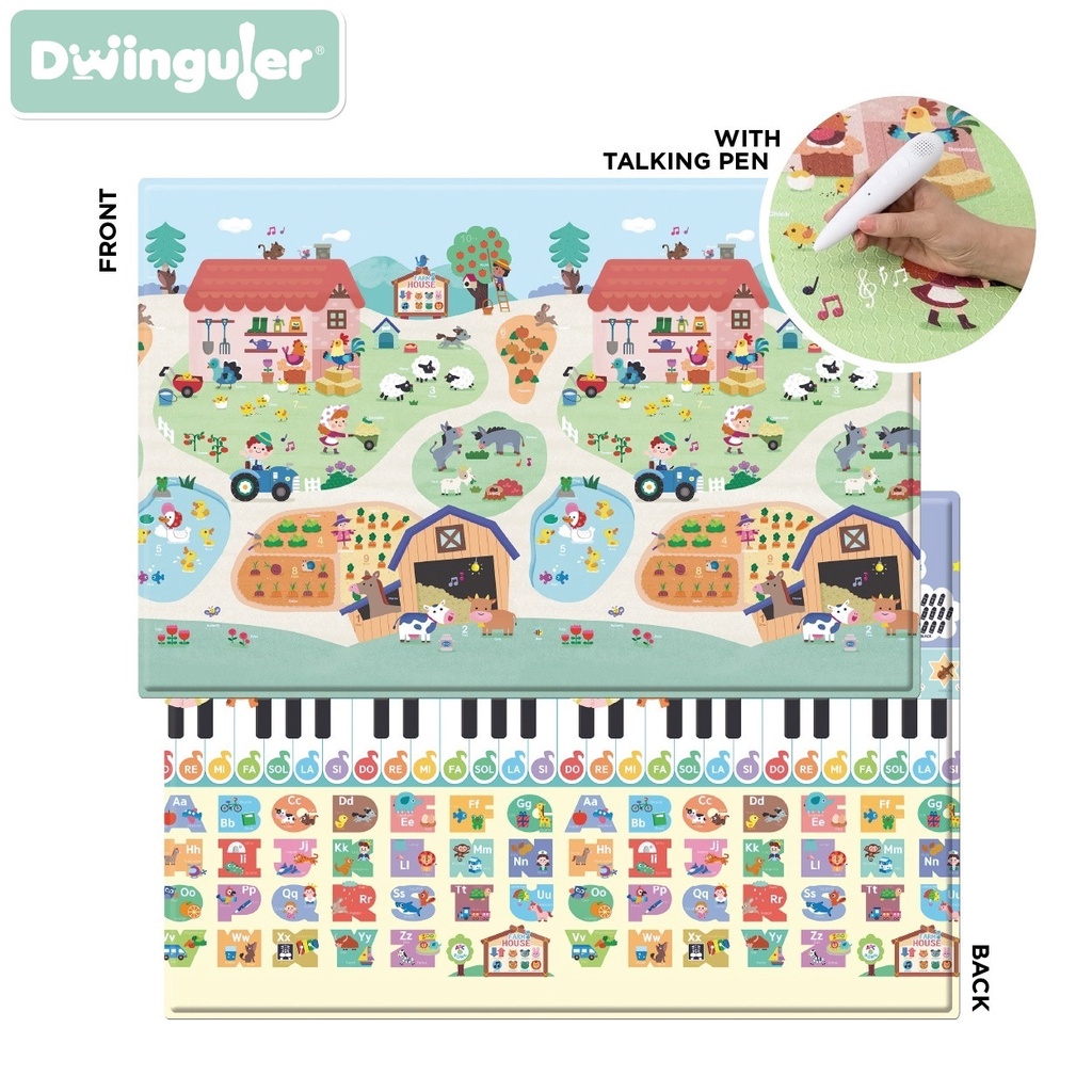 Dwinguler Kid Sensory Development Double Sided Baby Play Mat With