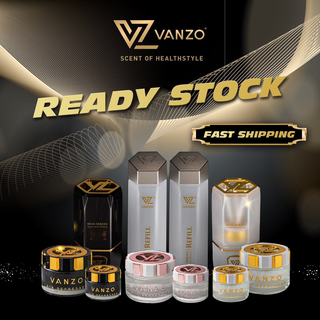 Vanzo Gentleman Duo Series Car Air Freshener Vanzo Car Perfume Pewangi Kereta Vanzo Negative Ion Aroma Diffuser 汽车香水香精