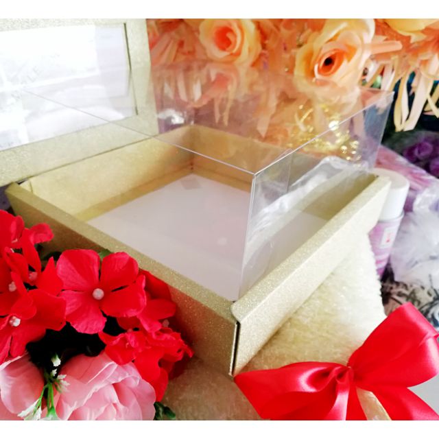 Box Exclusive With Transparent Pvc Kotak Hantaran Shopee Malaysia