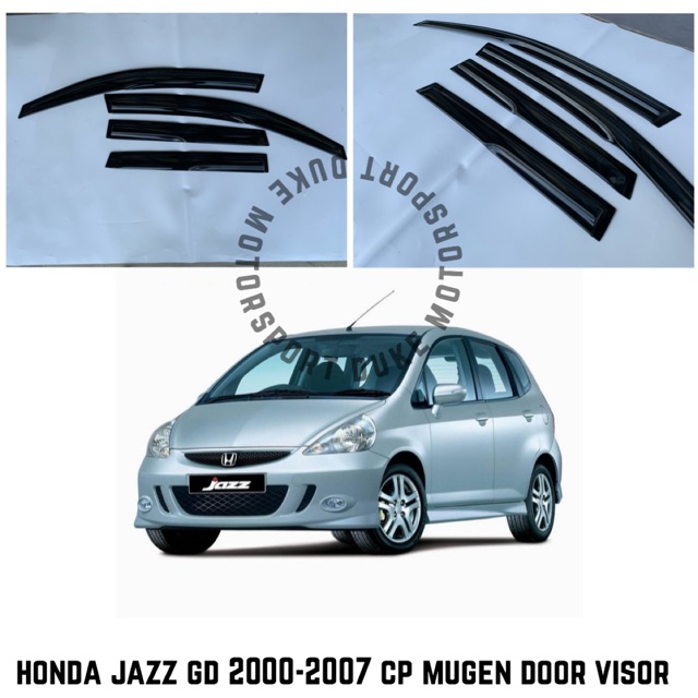 honda jazz gd 2000 2007 Mugen air press window door visor wind deflector set 4pcs Shopee Malaysia
