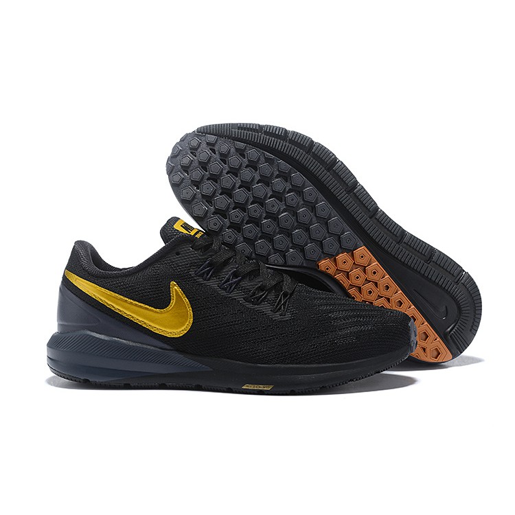 men's nike black and gold shoes