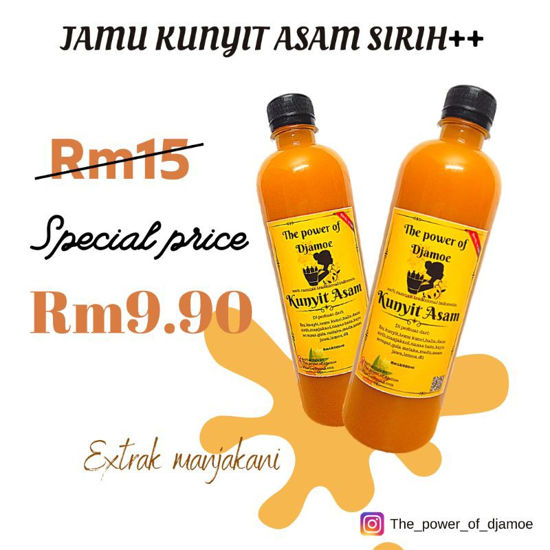 Jamu Kunyit Asam Sirih Manjakani 100 Kunyit Hidup Tkde Campuran Serbuk Kunyit Malaysia