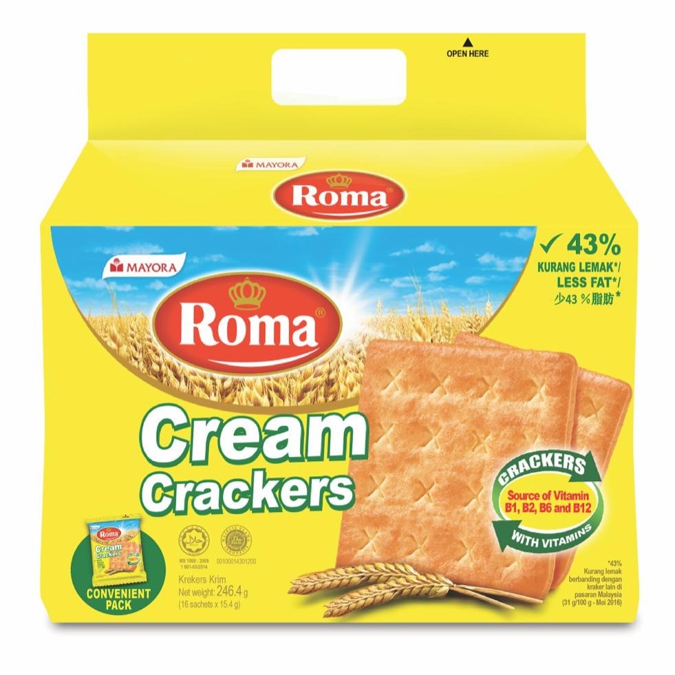 Roma Cream Crackers Convenient Pack (16s x 15g) | Shopee Malaysia