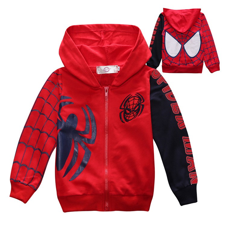 Toddler Kids Boys Spiderman Hoodie Coat Outerwear Sweatshirt Top Jacket |  Shopee Malaysia