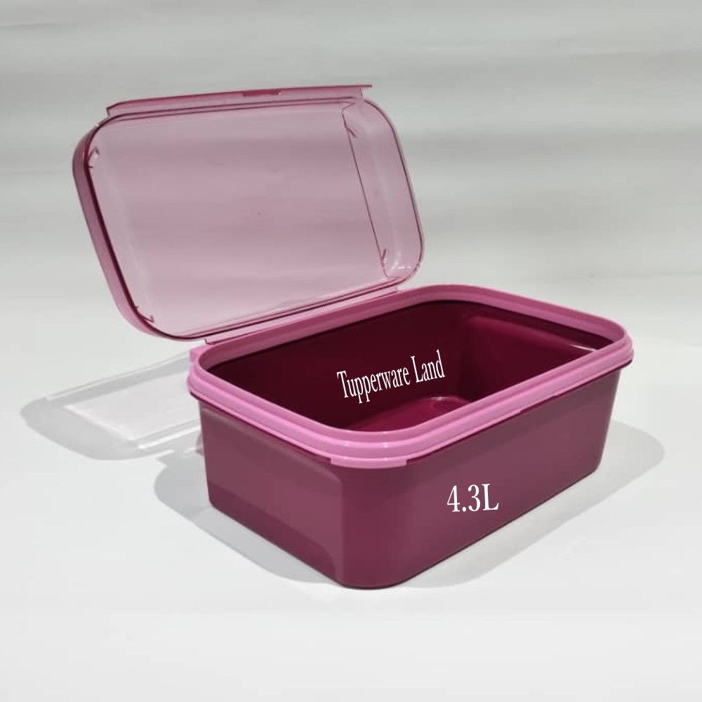 Tupperware Ezy Rectangular Keeper 4.3L - Pink