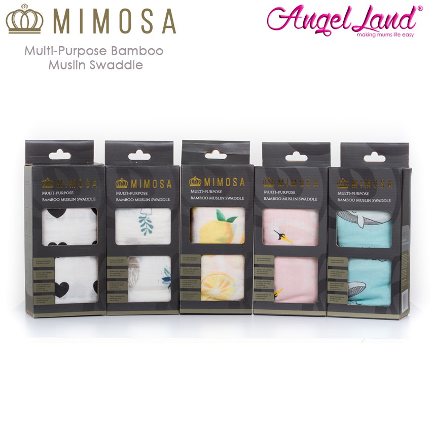mimosa muslin swaddle blanket