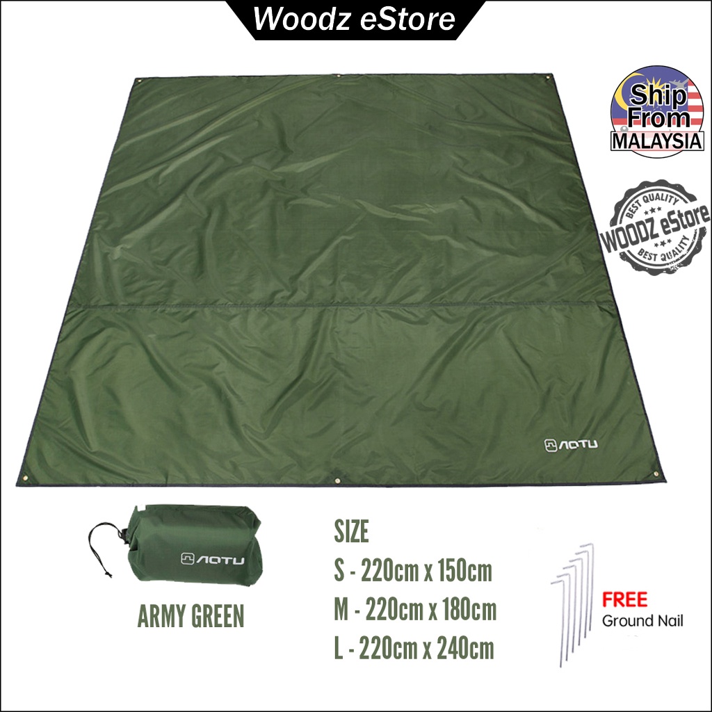 [Woodz] Ultra Lightweight AOTU Flysheet Waterproof Groundsheet Camping ...